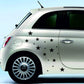 DualColorStampe Adesivi Compatibili con Fiat 500 stickers universali tuning stelline decal adesivi auto fiancata laterale COD.0284 a €11.99 solo da DualColorStampe