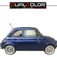 DualColorStampe Adesivi Compatibili con Fiat 500L (ANNO 1972) stickers SCACCHIERA tuning decal adesivi auto fiancata laterale COD.0357