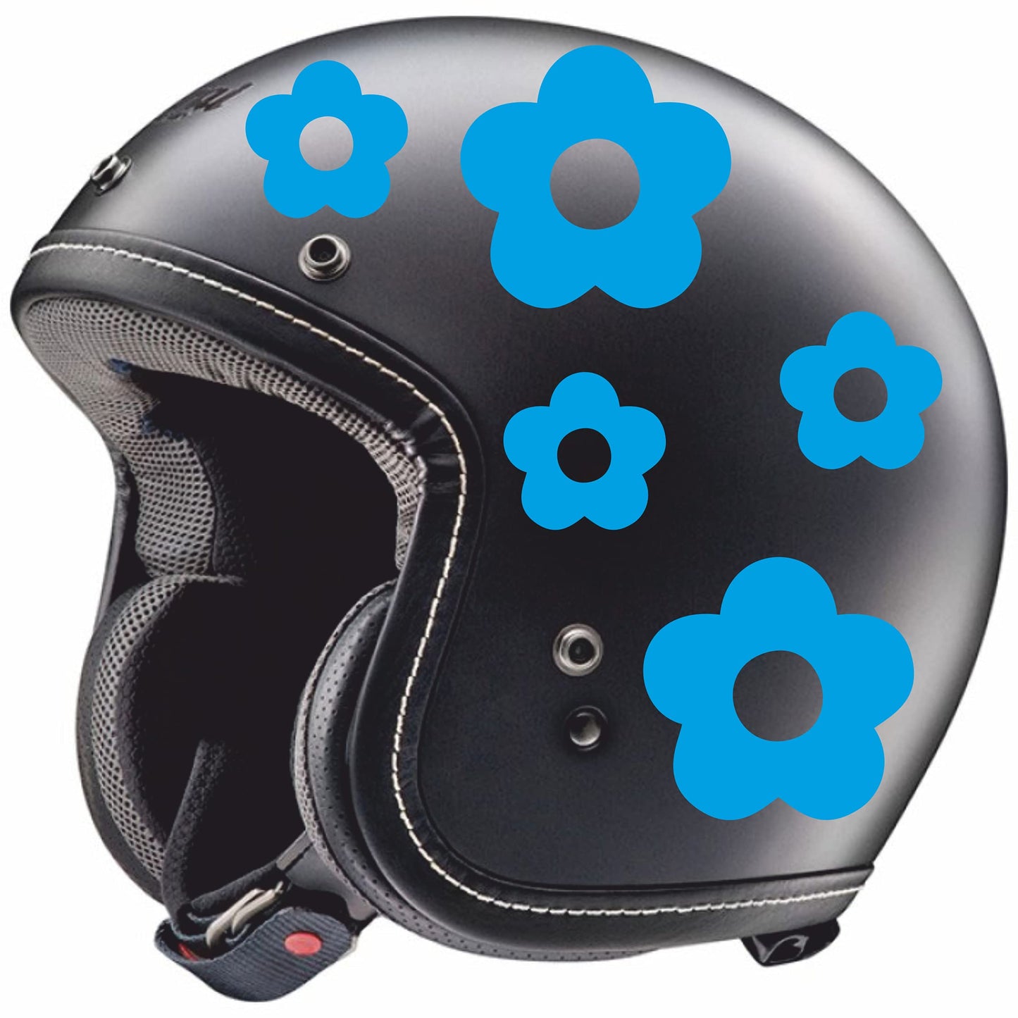 Adesivo -FIORI CASCO DONNA- decorazione per scooter casco auto moto stickers COD.C0022 a €9.99 solo da DualColorStampe