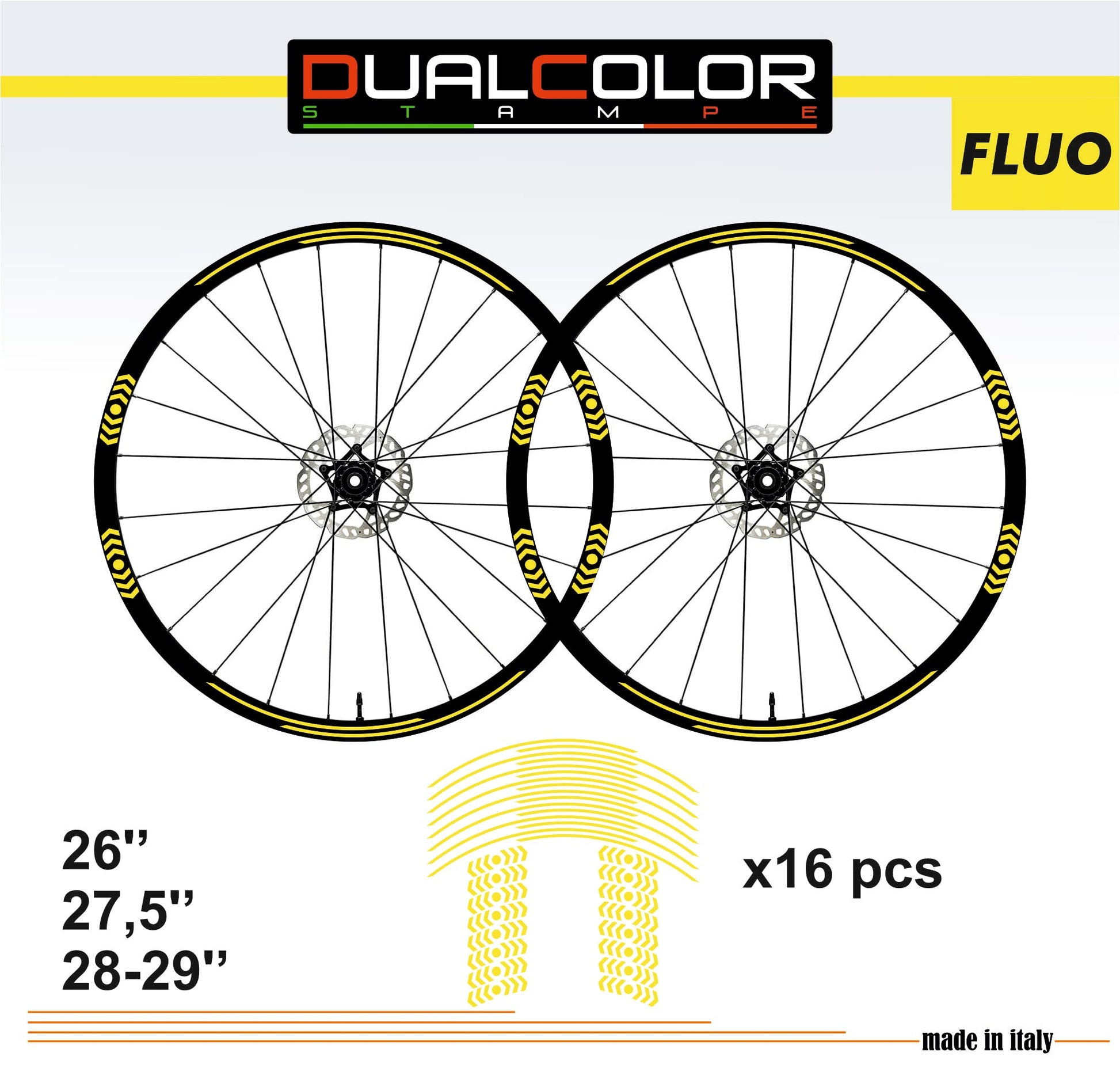 DualColorStampe Adesivi Cerchi Bici 26'' - 27,5'' - 28-29'' Pollici Ruota Bici MTB Bike Stickers Cerchi MTB frecce B0052 a €10.00 solo da DualColorStampe