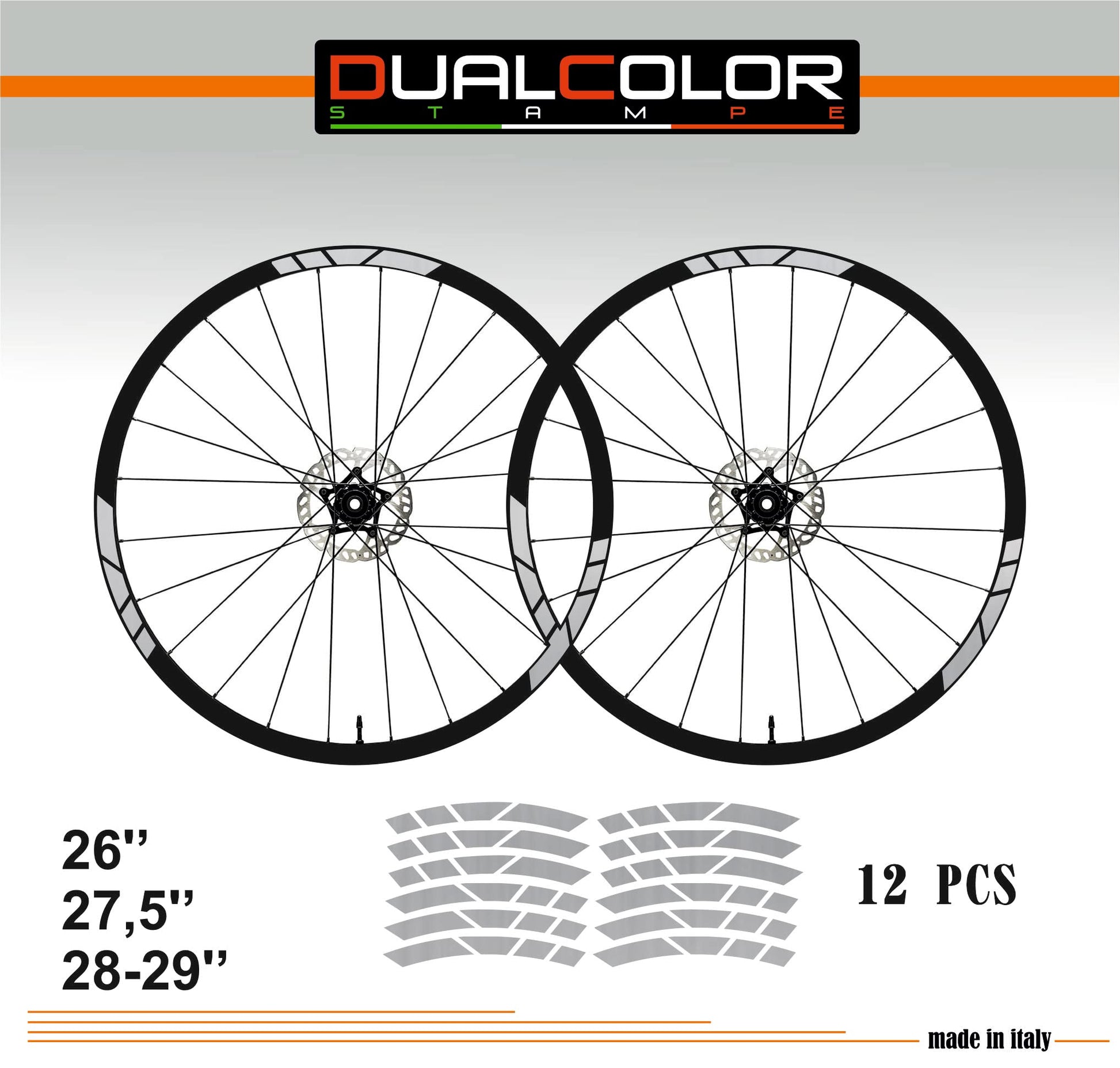 DualColorStampe Adesivi Cerchi Bici 26'' - 27,5'' - 28-29'' Pollici Ruota Bici MTB Bike Stickers Cerchi MTB B0030 a €10.00 solo da DualColorStampe