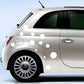 DualColorStampe Adesivi Compatibili con Fiat 500 stickers universali tuning palline pois decal adesivi auto fiancata laterale COD.0216 a €11.99 solo da DualColorStampe