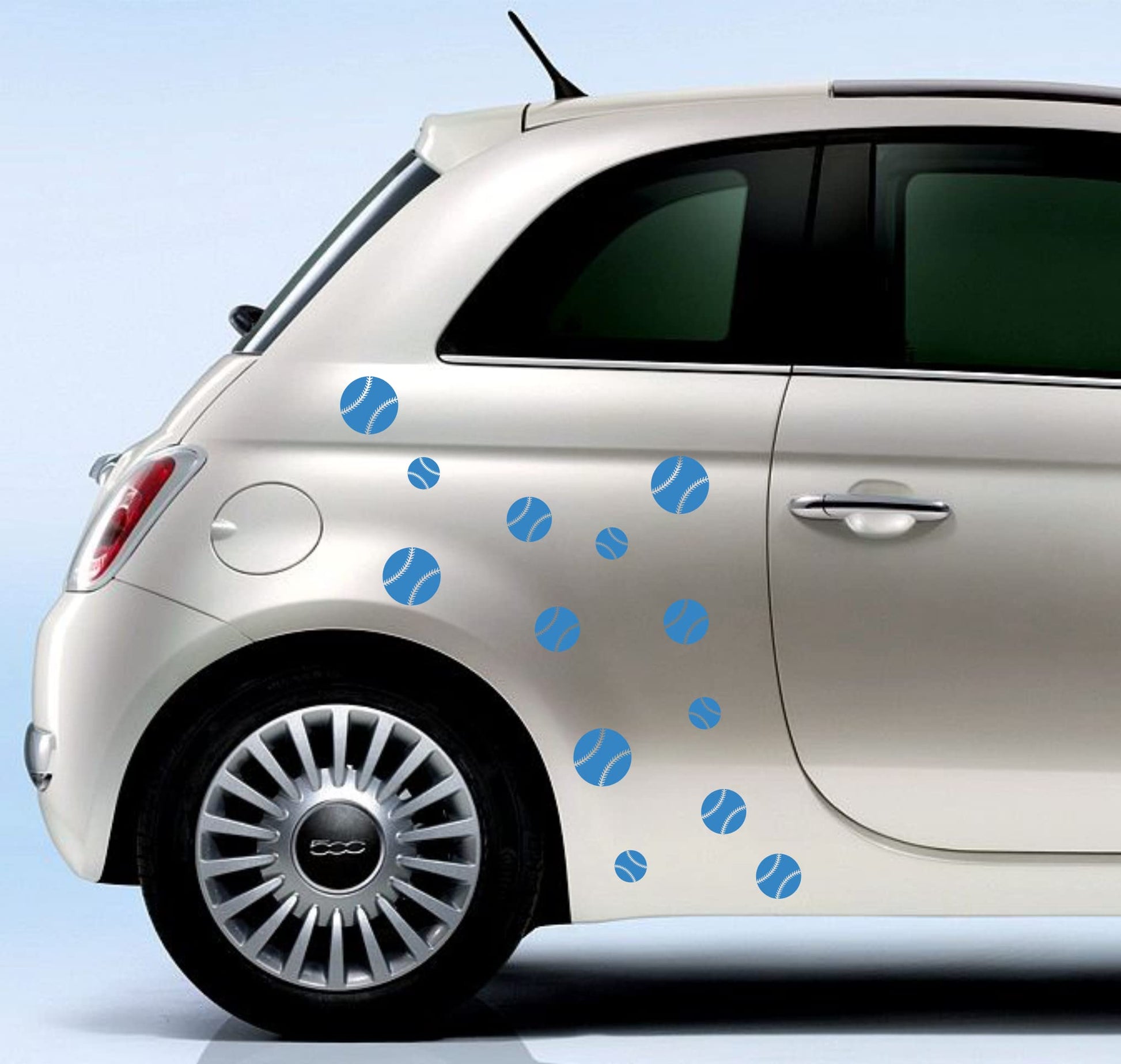 DualColorStampe Adesivi Compatibili con Fiat 500 stickers universali tuning palline pois decal adesivi auto fiancata laterale COD.0217 a €11.99 solo da DualColorStampe