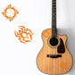DualColorStampe Adesivi per chitarra classica acustica elettrica basso (kit da 2 pezzi) ragno accessori per chitarra - X0010 a €15.99 solo da DualColorStampe