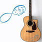 DualColorStampe Adesivi note musicali per chitarra classica acustica elettrica basso accessori per chitarra - X0014 a €13.99 solo da DualColorStampe