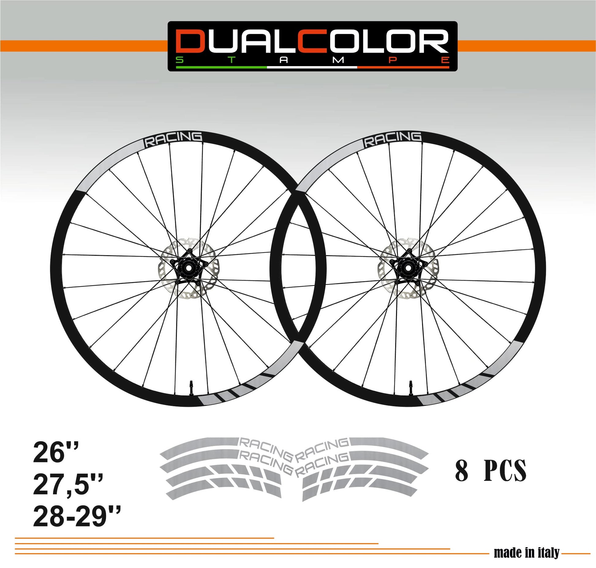 DualColorStampe Adesivi Cerchi Bici 26'' - 27,5'' - 28-29'' Pollici Ruota Bici MTB Bike Stickers Cerchi MTB racing B0031 a €10.00 solo da DualColorStampe