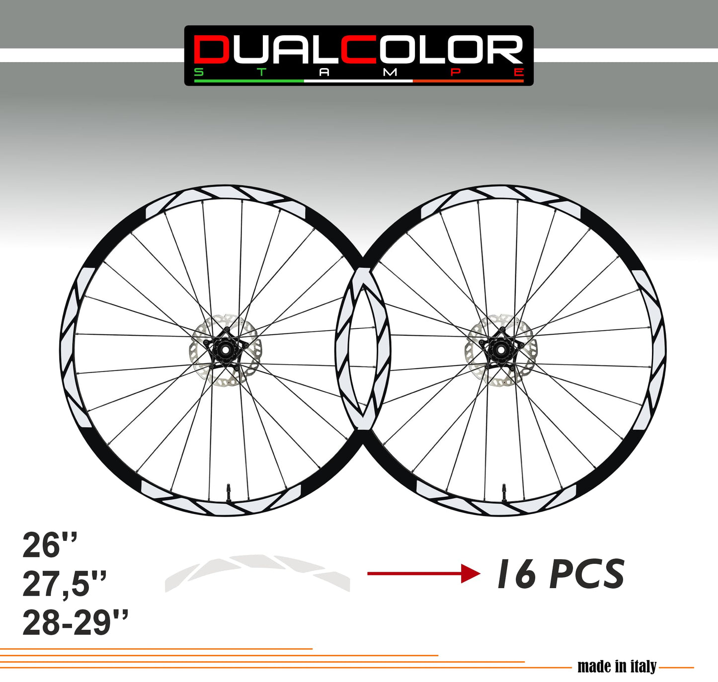 Adesivi Cerchi Bici MTB 26'' - 27,5'' - 28-29'' Pollici Ruota Bici MTB Bike Stickers Cerchi MTB Racing cerchioni COD. B0012