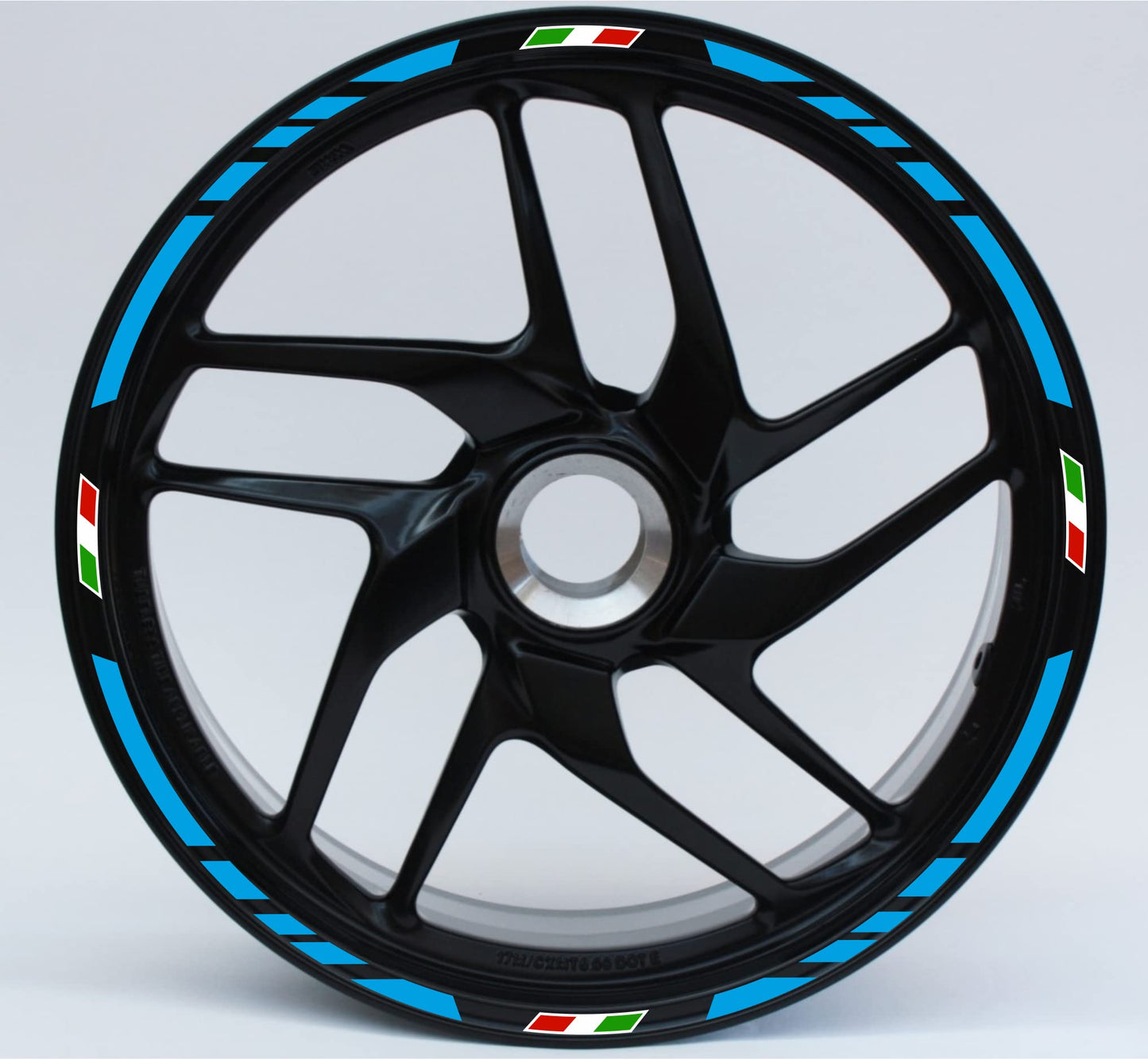 DualColorStampe Adesivi per cerchi moto 17'' POLLICI BANDIERA ITALIANA SET COMPLETO STRISCE stickers cerchioni gomme strisce strips COD.D0015 a €13.99 solo da DualColorStampe