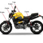 DualColorStampe Adesivi Compatibili con MT-03 Mt03 MT03 (anno 2009) adesivi carena moto decal stickers serbatoio codino unghia moto + adesivi cerchi moto 17'' pollici - M0294 a €39.99 solo da DualColorStampe