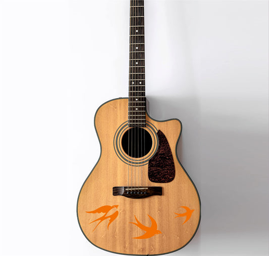 DualColorStampe Adesivi per chitarra classica elettrica acustica basso rondini stickers decalcomania per chitarra - X0008 a €13.99 solo da DualColorStampe