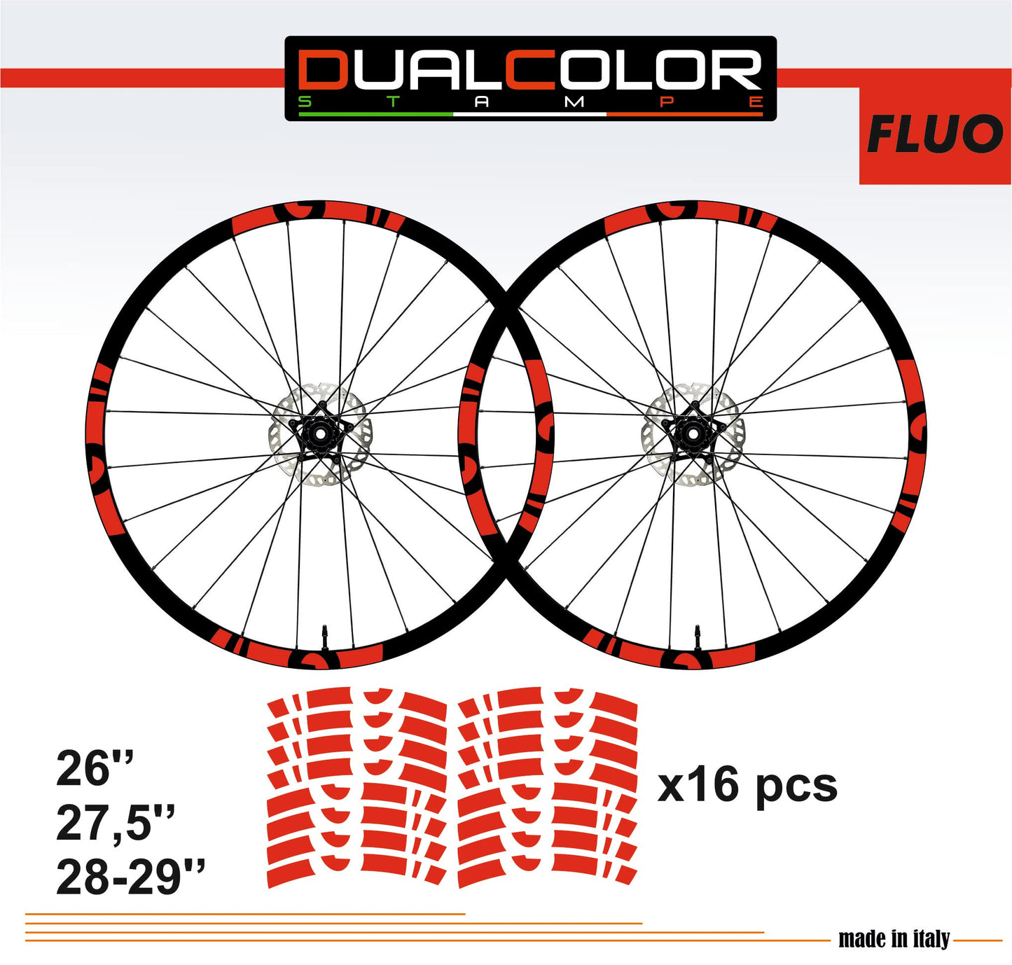 DualColorStampe Adesivi Cerchi Bici 26'' - 27,5'' - 28-29'' Pollici Ruota Bici MTB Bike Stickers Cerchi MTB accessori MTB B0047 a €10.00 solo da DualColorStampe