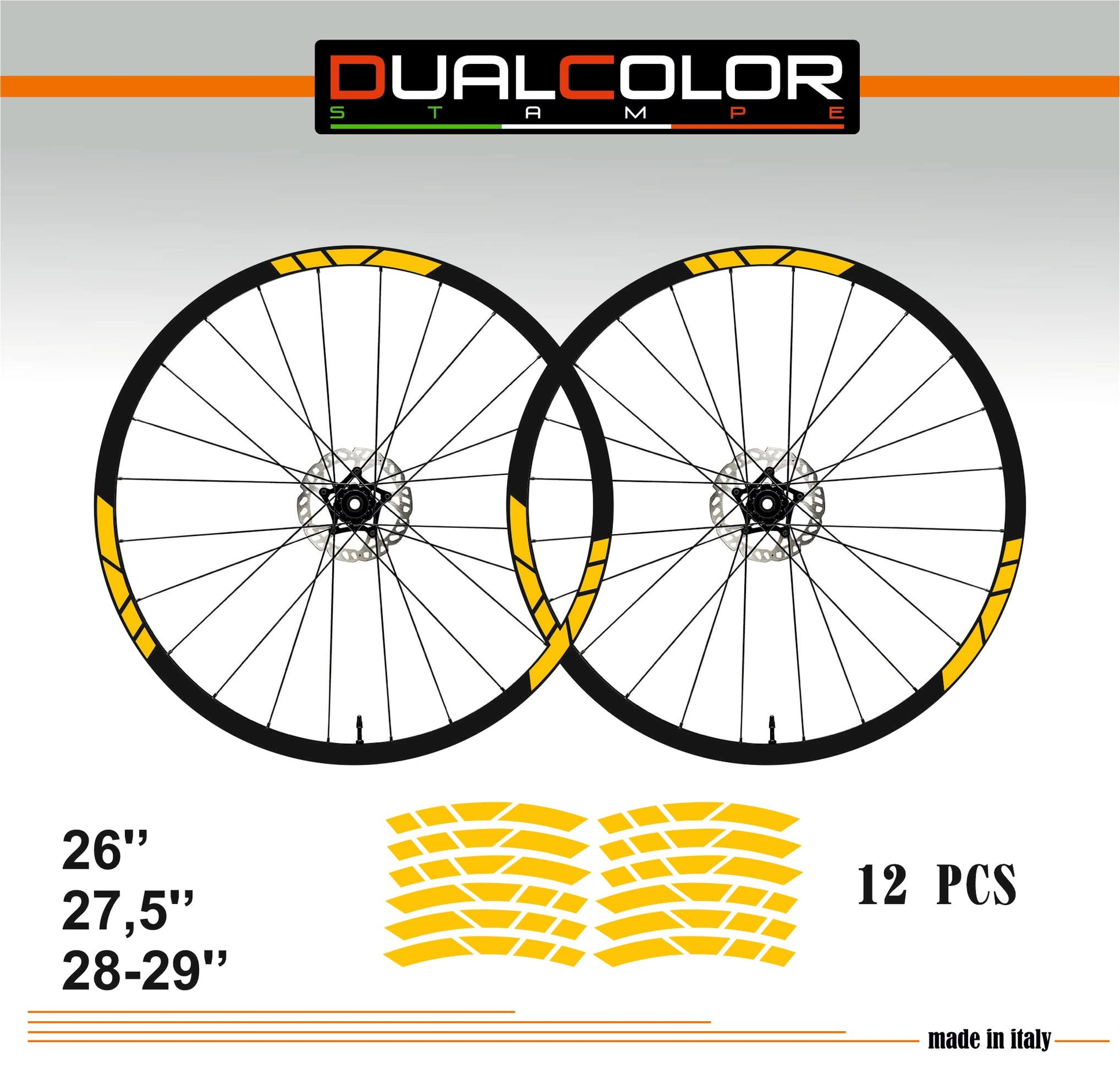 DualColorStampe Adesivi Cerchi Bici 26'' - 27,5'' - 28-29'' Pollici Ruota Bici MTB Bike Stickers Cerchi MTB B0030 a €10.00 solo da DualColorStampe