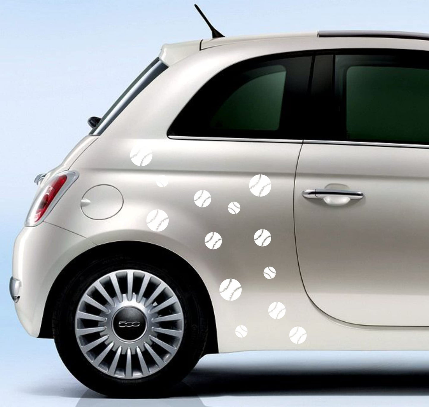 DualColorStampe Adesivi Compatibili con Fiat 500 stickers universali tuning palline pois decal adesivi auto fiancata laterale COD.0217 a €11.99 solo da DualColorStampe