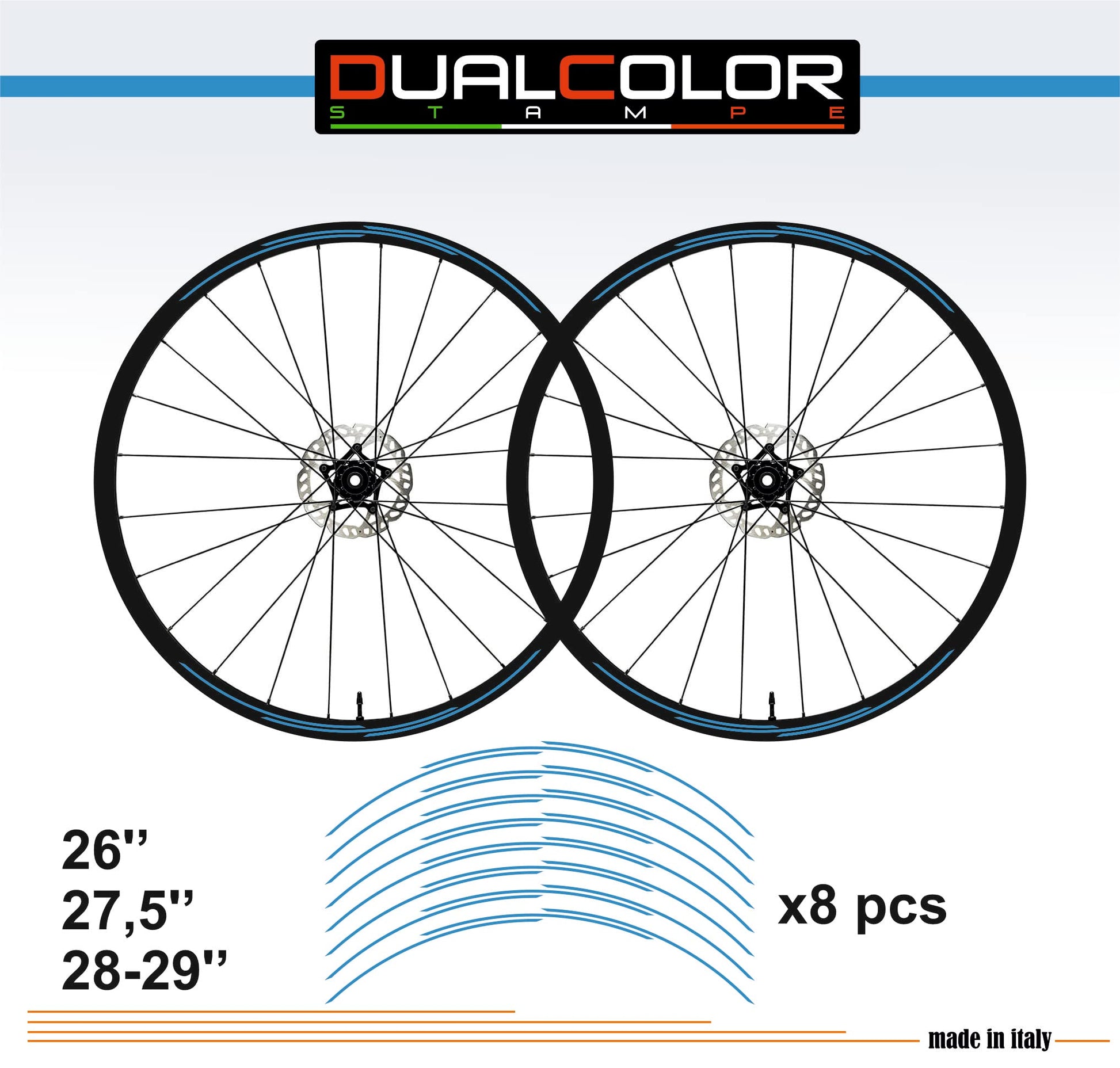 DualColorStampe Adesivi Cerchi Bici 26'' - 27,5'' - 28-29'' Pollici Ruota Bici MTB Bike Stickers Cerchi MTB accessori MTB B0043 a €10.00 solo da DualColorStampe