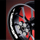 DualColorStampe Adesivi interno cerchi moto 17 POLLICI Compatibili con Ducati Suzuki Kawasaki Honda Triumph cerchi cerchioni gomme strisce COD.D0041 a €9.99 solo da DualColorStampe