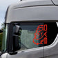 DualColorStampe Adesivi Compatibili con Scania Daf Iveco Man Camion accessori camion stickers camion finestrino BAD COD.0306 a €21.99 solo da DualColorStampe