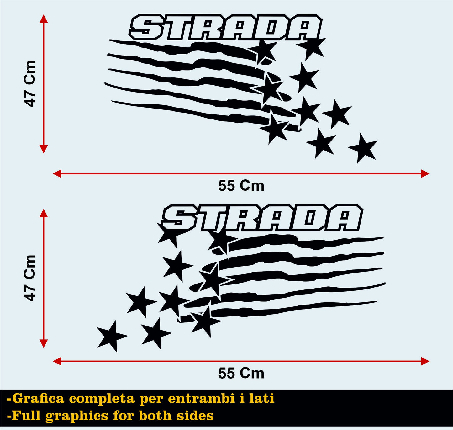 DualColorStampe Adesivi Compatibili con Benelli RS 900 (2004-2006) DX-SX Carena moto decal stickers Stelle Design M0170 a €39.99 solo da DualColorStampe