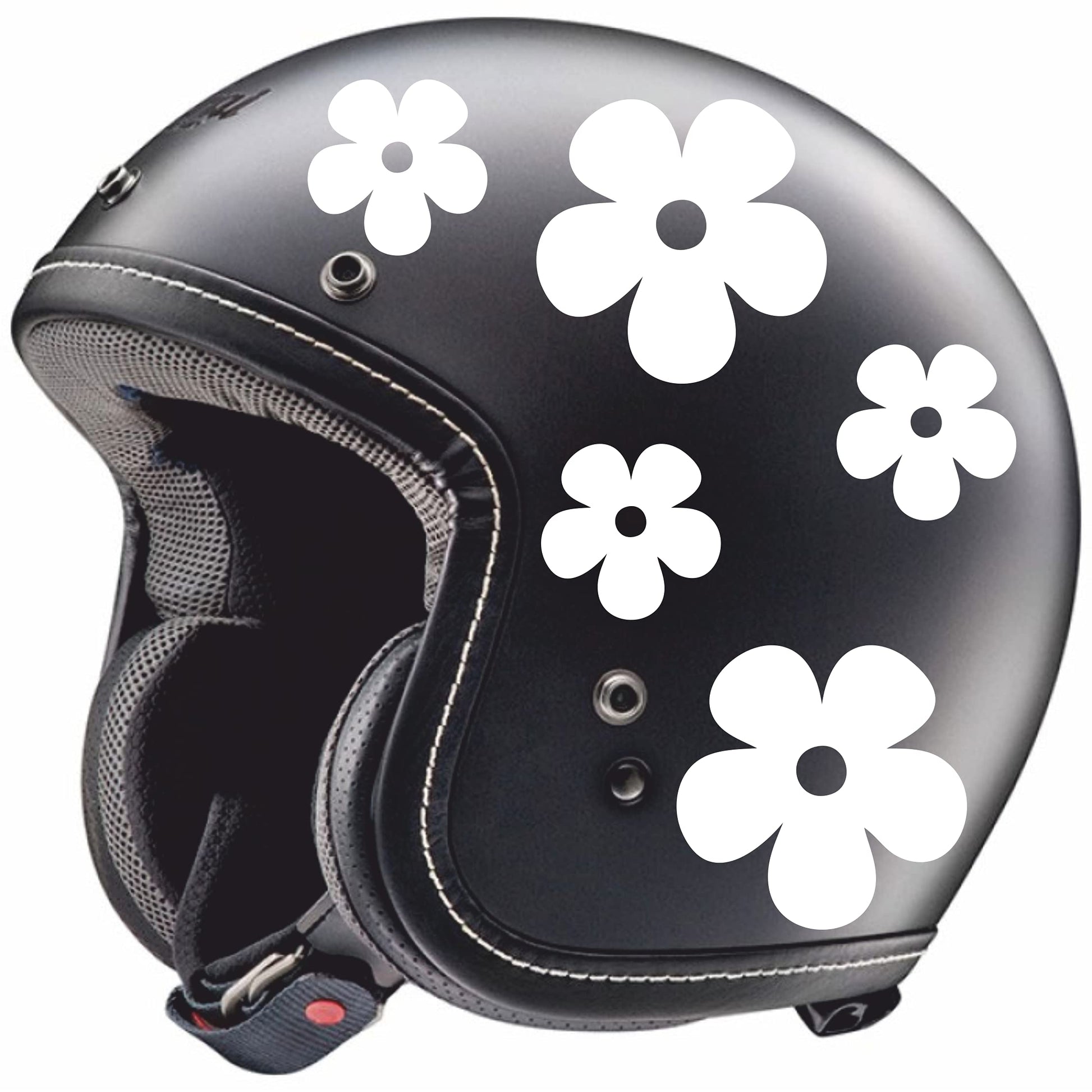 Aufkleber-FRAUEN HELM BLUMEN-Dekoration für Roller Helm Auto Motorrad  Aufkleber COD.C0023