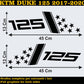 DualColorStampe Adesivi Compatibili con KTM DUKE 125 (2017-2020) DX-SX accessori stickers Motociclo COD.M0173 a €19.99 solo da DualColorStampe