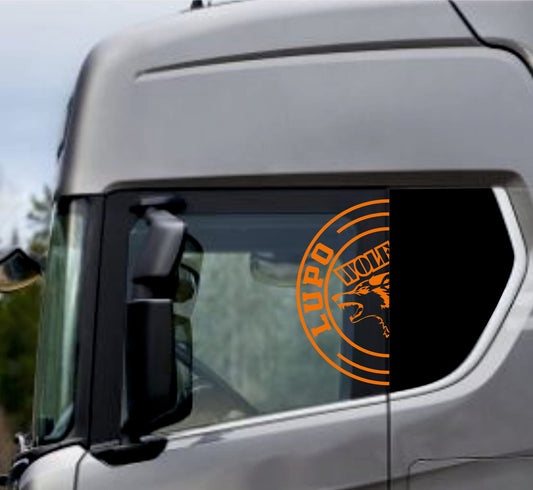 DualColorStampe Adesivi Compatibili con Scania Daf Iveco Man Camion accessori camion stickers camion finestrino LUPO COD.0303 a €19.99 solo da DualColorStampe