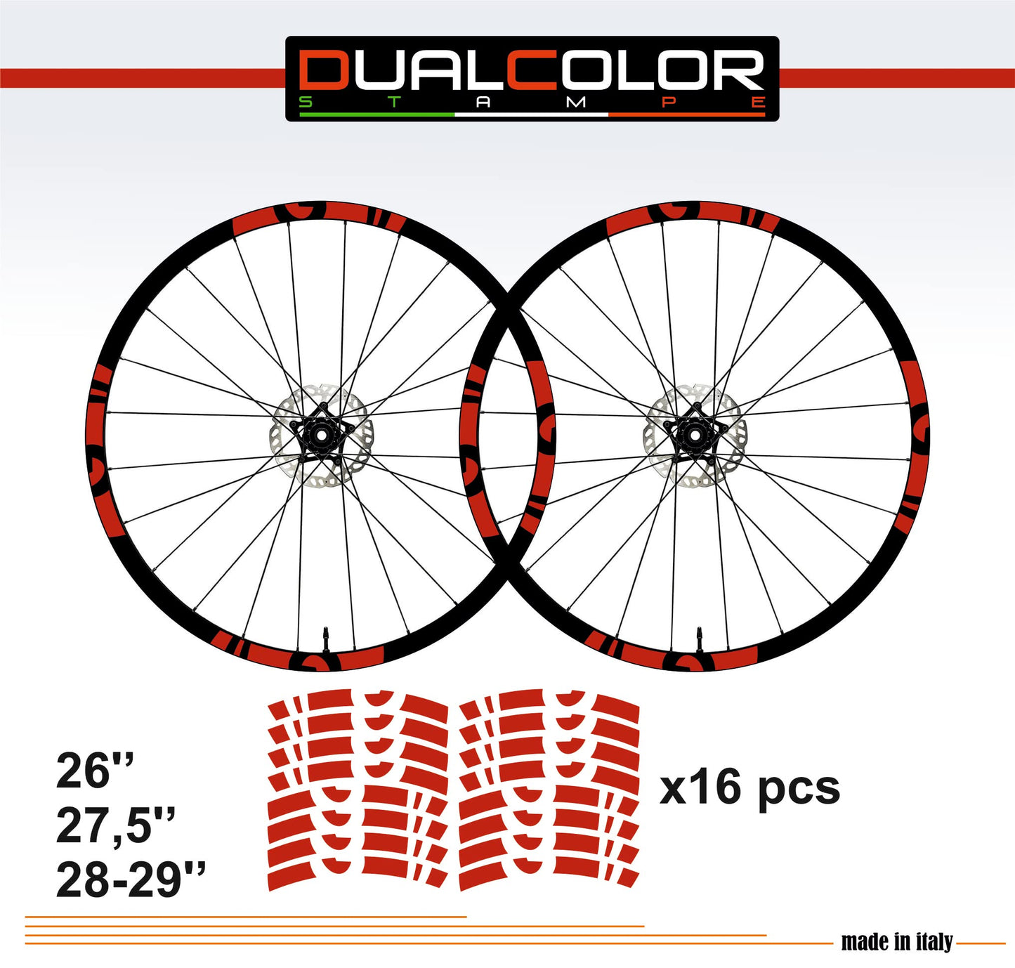 DualColorStampe Adesivi Cerchi Bici 26'' - 27,5'' - 28-29'' Pollici Ruota Bici MTB Bike Stickers Cerchi MTB accessori MTB B0047 a €10.00 solo da DualColorStampe