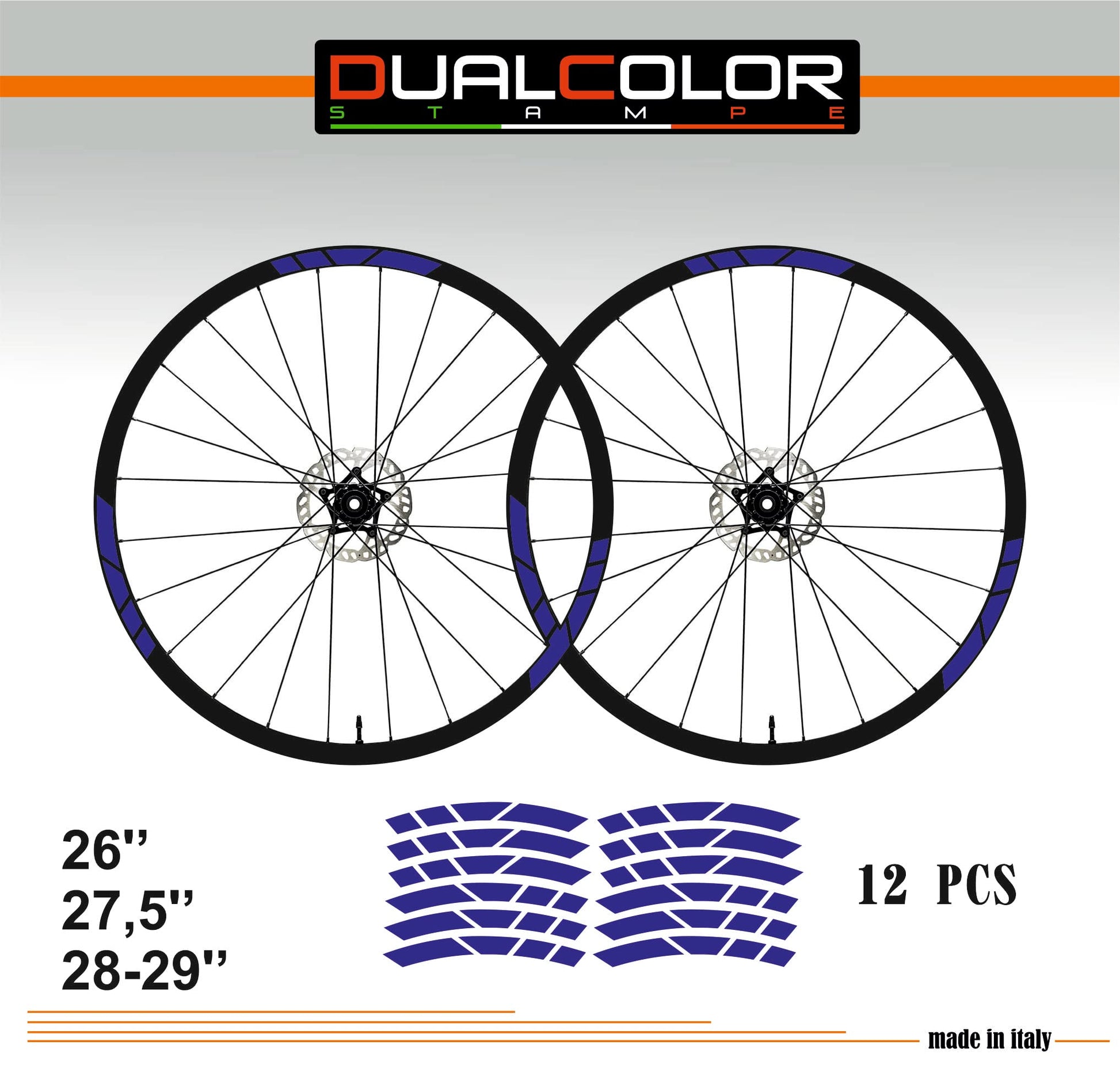 DualColorStampe Adesivi Cerchi Bici 26'' - 27,5'' - 28-29'' Pollici Ruota Bici MTB Bike Stickers Cerchi MTB B0030 a €10.00 solo da DualColorStampe