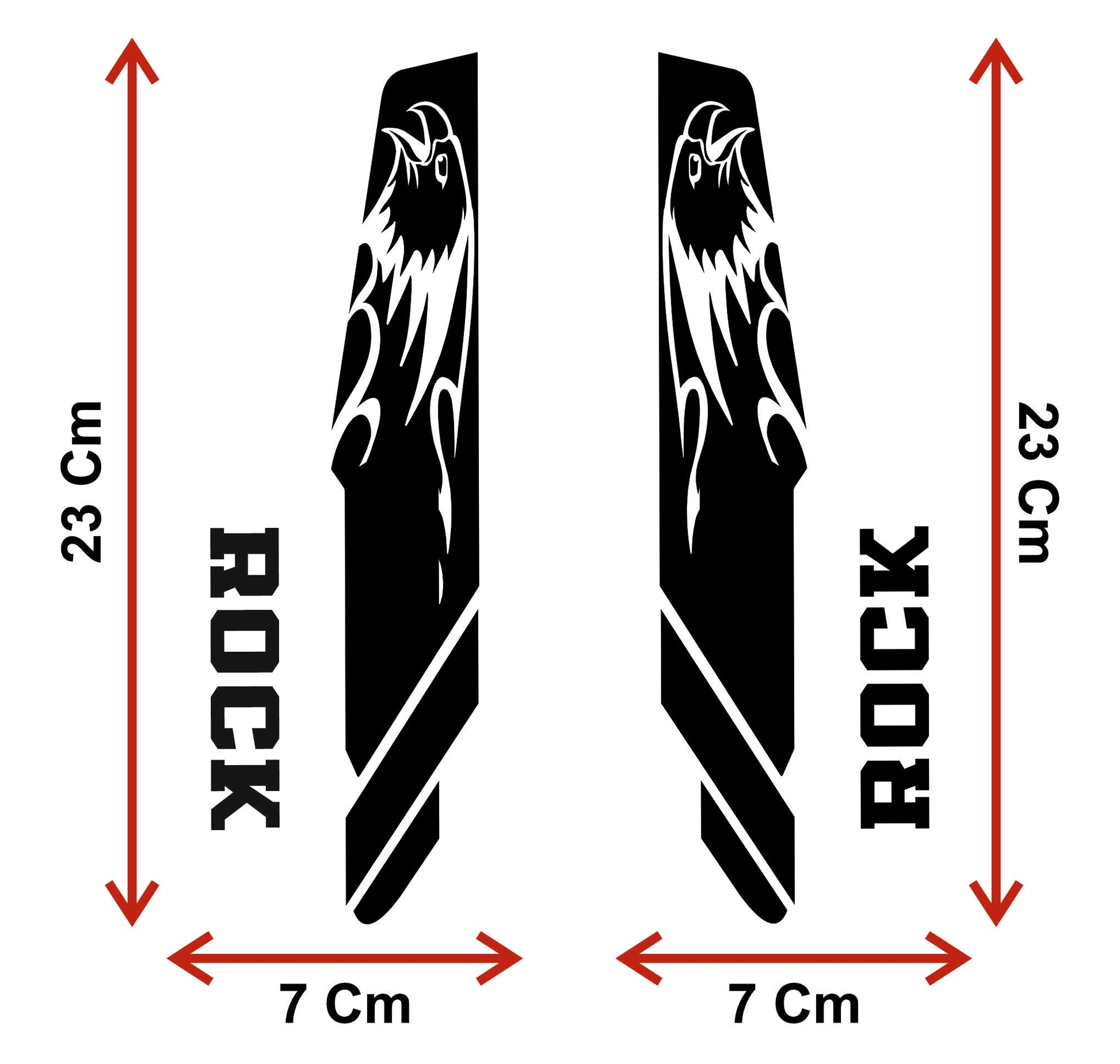 DualColor Prints Bike Fork Stickers MTB Mountain Bike Stickers