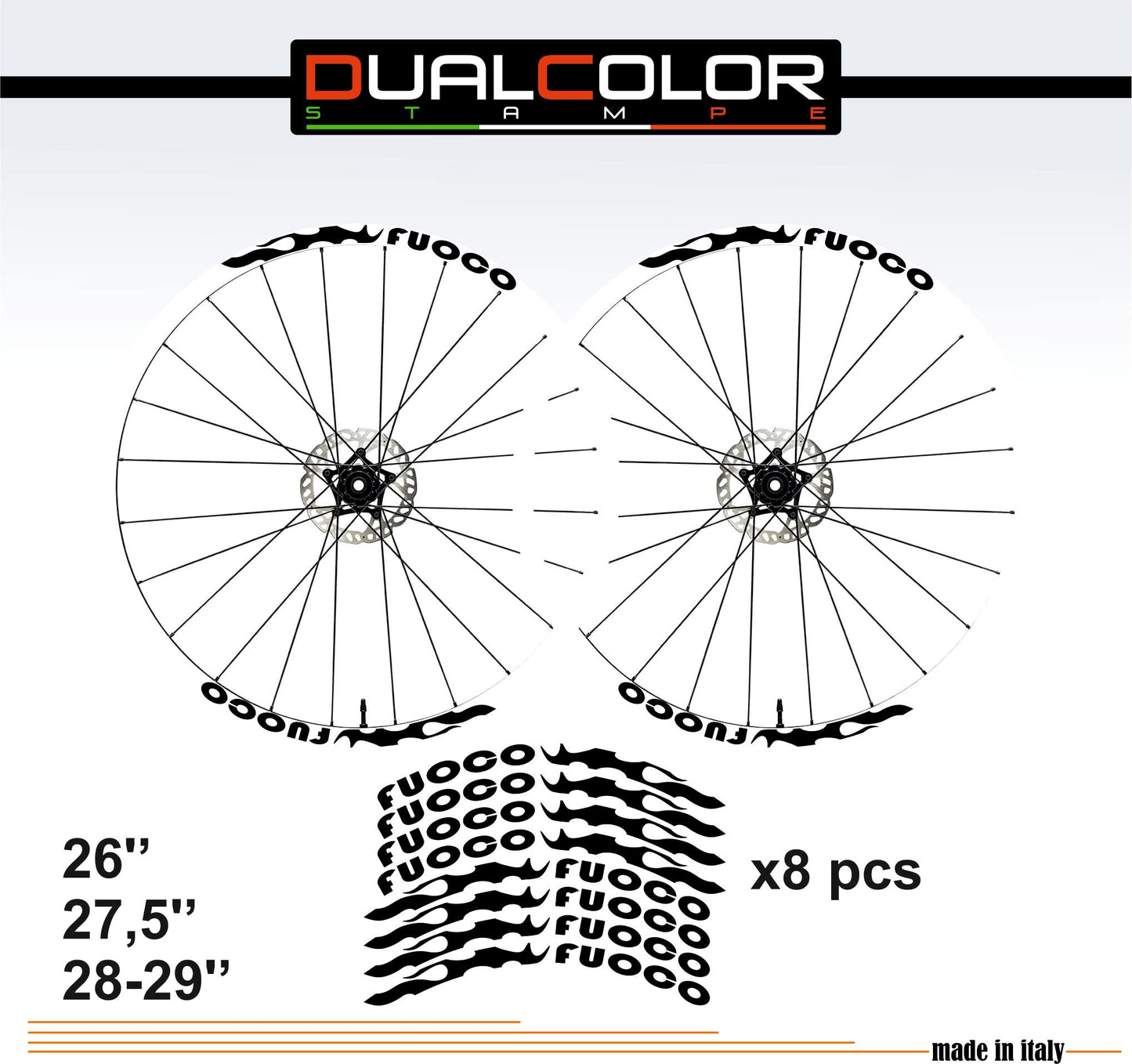 DualColorStampe Adesivi Cerchi Bici 26'' - 27,5'' - 28-29'' Pollici Ruota Bici MTB Bike Stickers Cerchi MTB B0057 a €10.00 solo da DualColorStampe