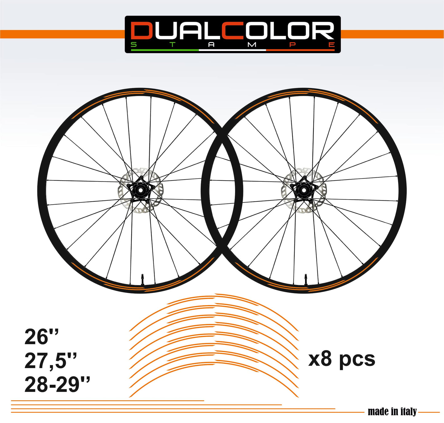 DualColorStampe Adesivi Cerchi Bici 26'' - 27,5'' - 28-29'' Pollici Ruota Bici MTB Bike Stickers Cerchi MTB accessori MTB B0043 a €10.00 solo da DualColorStampe