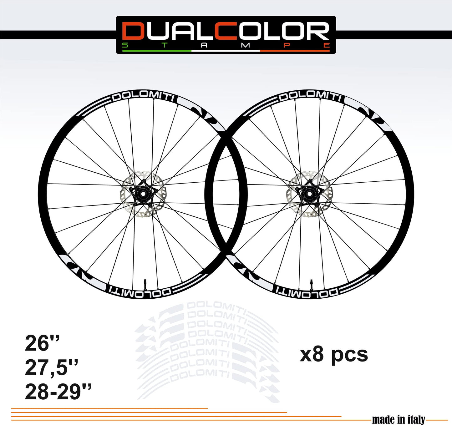 DualColorStampe Adesivi Cerchi Bici 26'' - 27,5'' - 28-29'' Pollici Ruota Bici MTB Bike Stickers Cerchi MTB B0059 a €10.00 solo da DualColorStampe