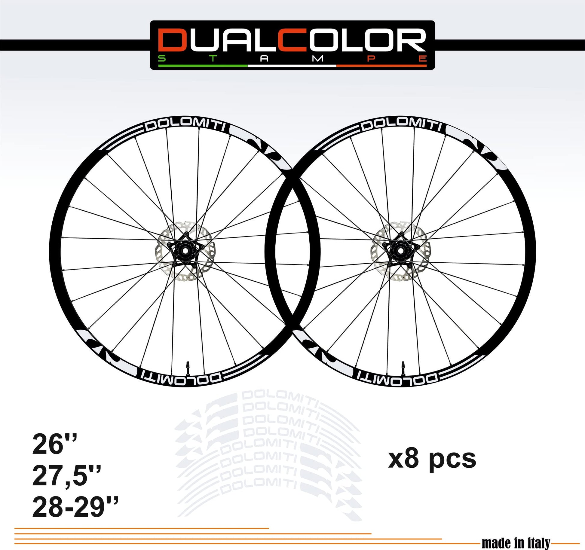 DualColorStampe Adesivi Cerchi Bici 26'' - 27,5'' - 28-29'' Pollici Ruota Bici MTB Bike Stickers Cerchi MTB B0059 a €10.00 solo da DualColorStampe