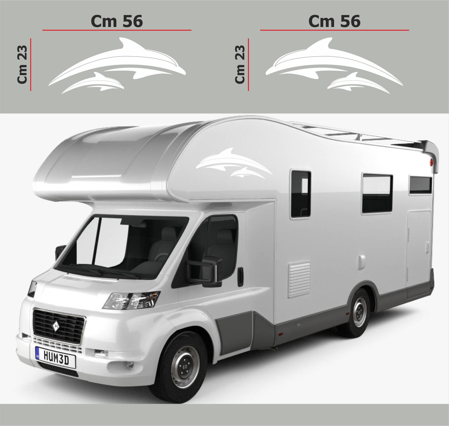 DualColorStampe Adesivi per Camper Compatibili con Adria Arca Bürstner Carthago Chausson Elnagh Mclouis Caravan Motorhome roulotte COD.0208 a €24.99 solo da DualColorStampe