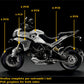 DualColorStampe Adesivi Compatibili con Ducati Multistrada 1200 S Kit completo Carena moto + strisce cerchi decalcomania serbatoio stickers COD.M0244 a €49.90 solo da DualColorStampe