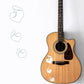 DualColorStampe Adesivi note musicali cuori per chitarra classica acustica elettrica basso accessori per chitarra - X0015 a €13.99 solo da DualColorStampe