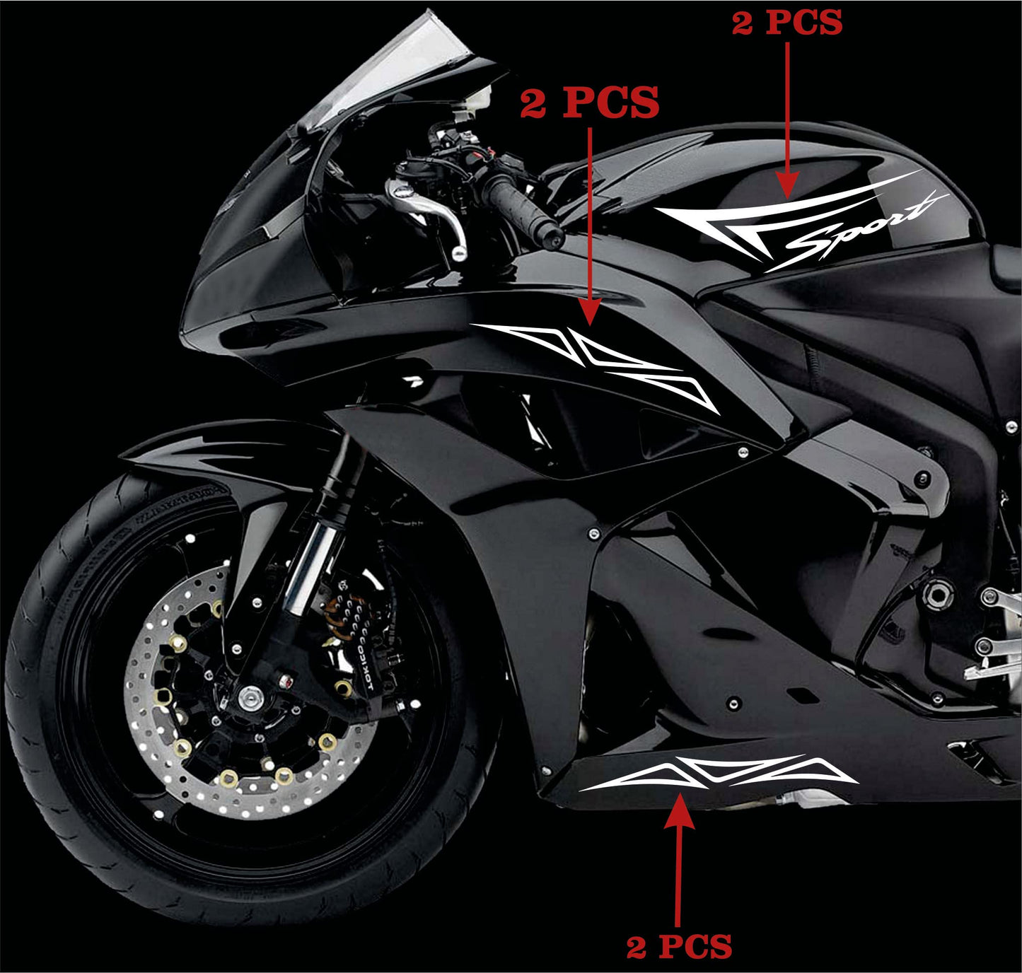 DualColorStampe Adesivi Compatibili con Honda CBR RR (2007-2010) carena DX-SX stickers Moto Motorbike COD.M0255 a €39.99 solo da DualColorStampe