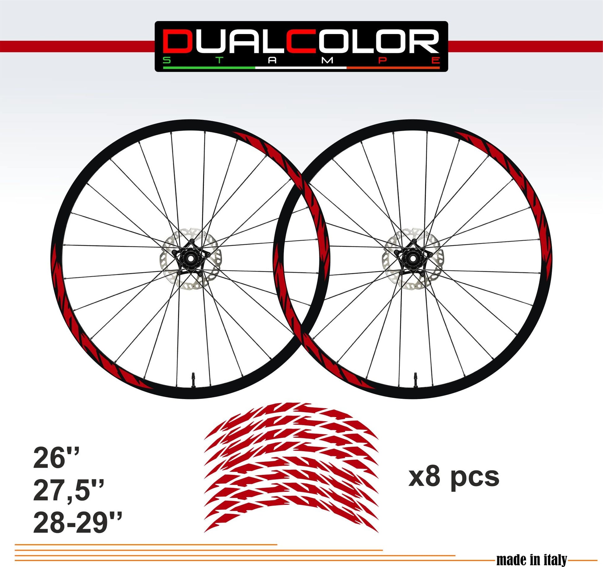 DualColorStampe Adesivi Compatibili con CUBE Cerchi Bici 26'' - 27,5'' - 28-29'' Pollici Ruota Bici MTB Bike Stickers Cerchi MTB B0062 a €15.99 solo da DualColorStampe