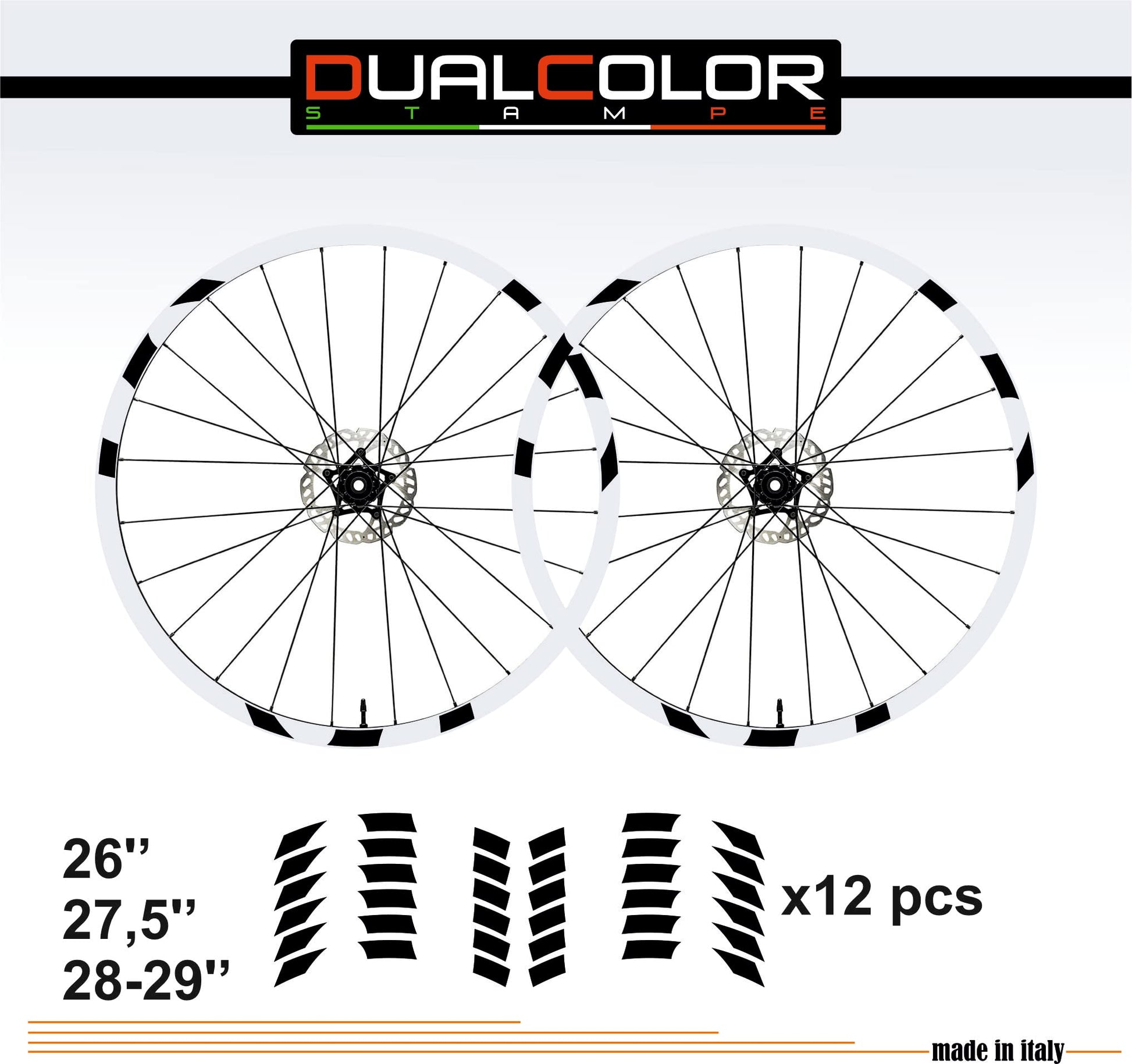 DualColorStampe Adesivi Cerchi Bici 26'' - 27,5'' - 28-29'' Pollici Ruota Bici MTB Bike Stickers Cerchi MTB B0060 a €10.00 solo da DualColorStampe