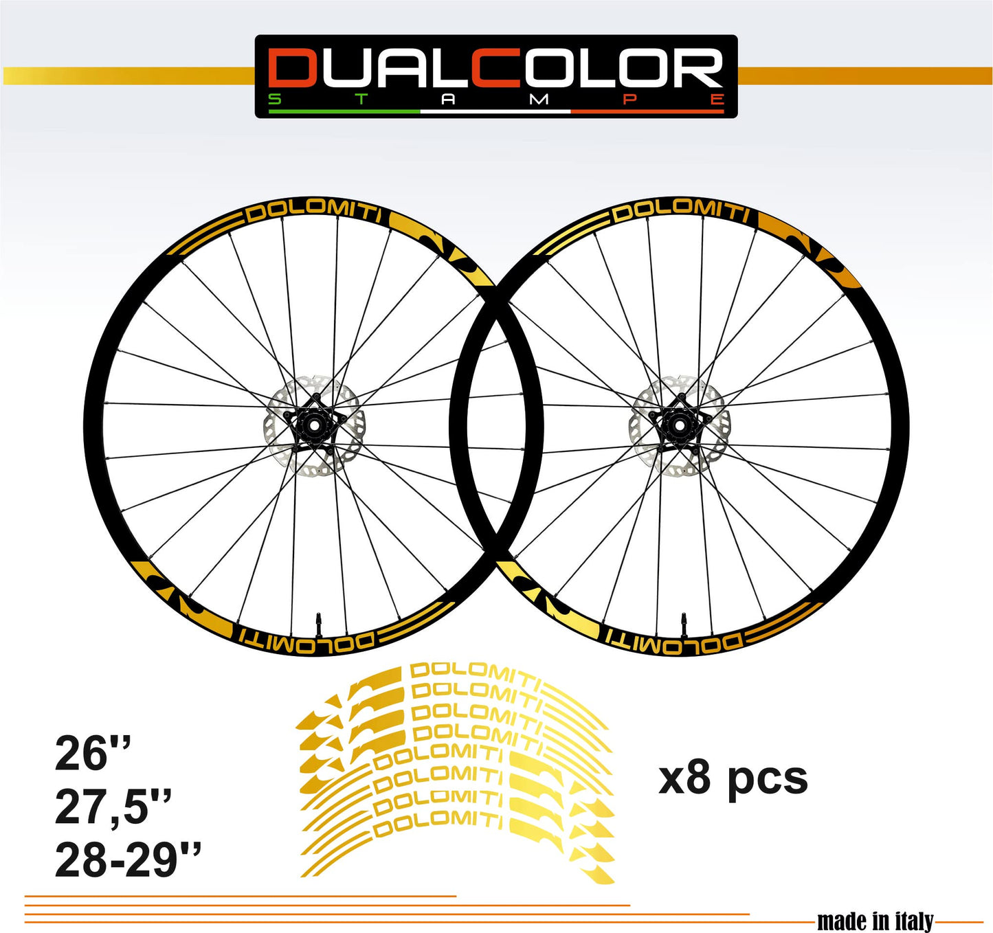 DualColorStampe Adesivi Cerchi Bici 26'' - 27,5'' - 28-29'' Pollici Ruota Bici MTB Bike Stickers Cerchi MTB B0059 a €10.00 solo da DualColorStampe