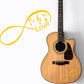 DualColorStampe Adesivi note musicali per chitarra classica acustica elettrica basso accessori per chitarra - X0014 a €13.99 solo da DualColorStampe