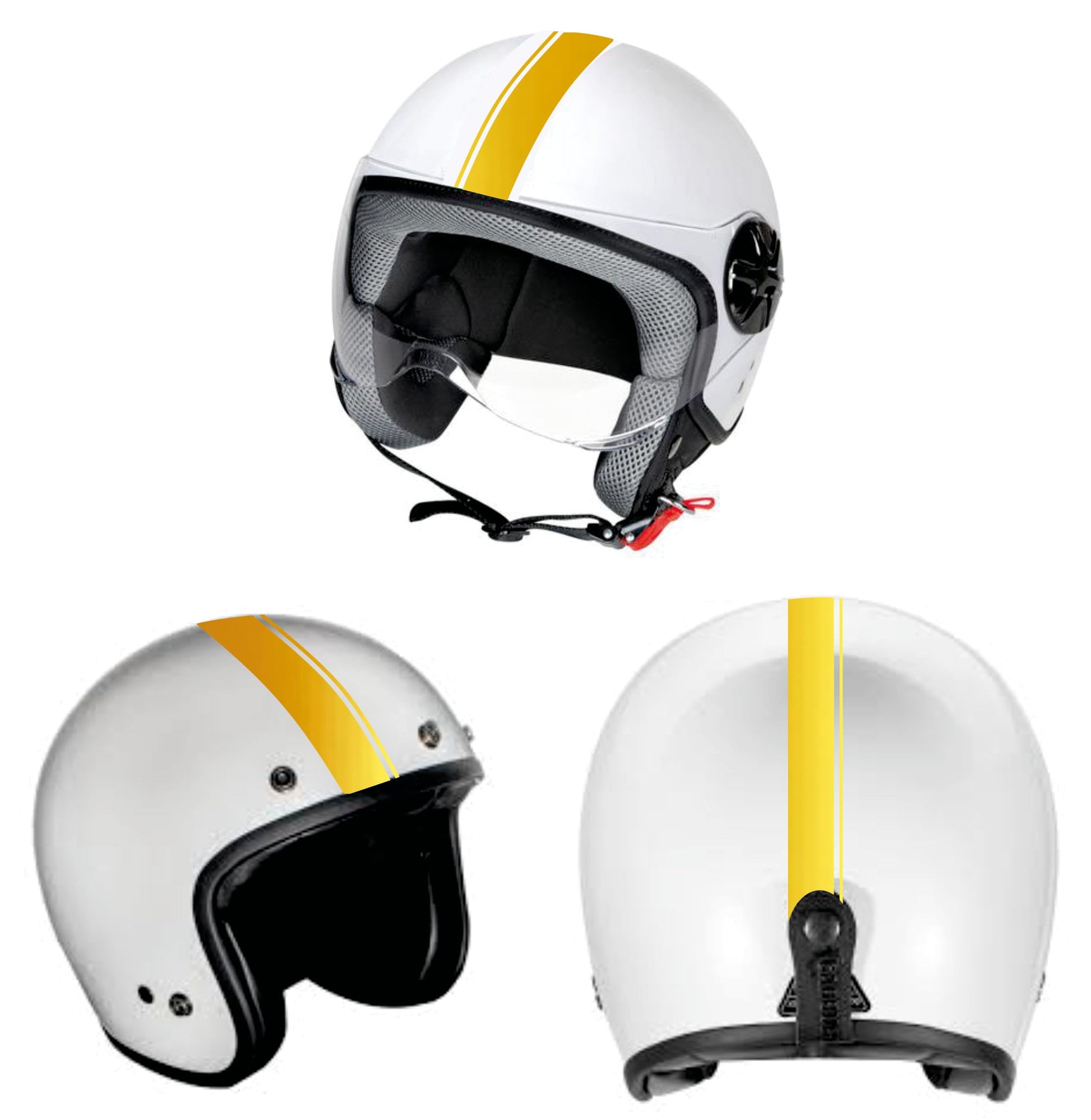 DualColorStampe Adesivi per casco moto motorino Helmet universale Stripes Strisce Design sportivo stickers STRISCIA DOPPIA adesiva C0067 a €12.99 solo da DualColorStampe