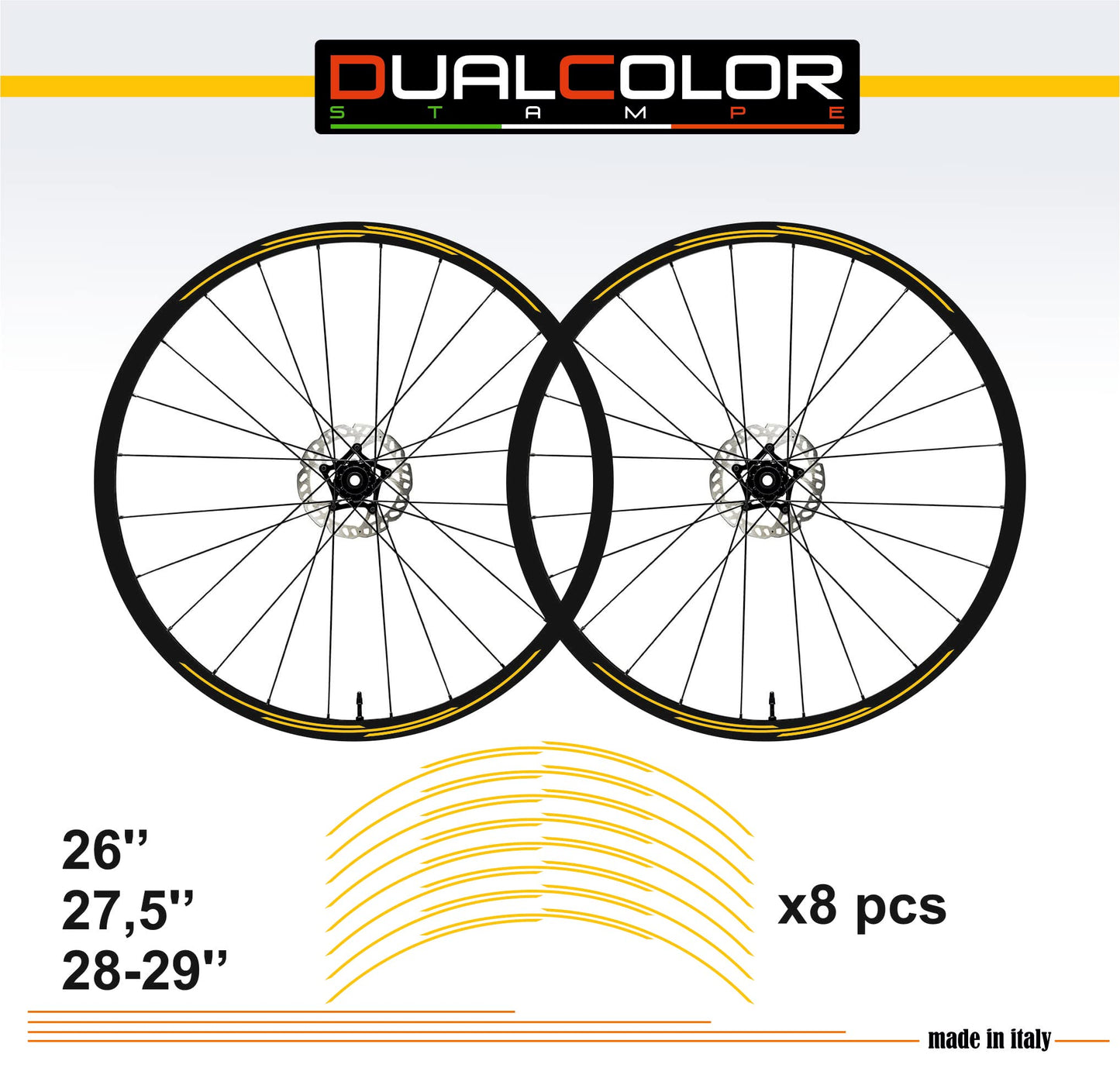 DualColorStampe Adesivi Cerchi Bici 26'' - 27,5'' - 28-29'' Pollici Ruota Bici MTB Bike Stickers Cerchi MTB accessori MTB B0043 a €10.00 solo da DualColorStampe