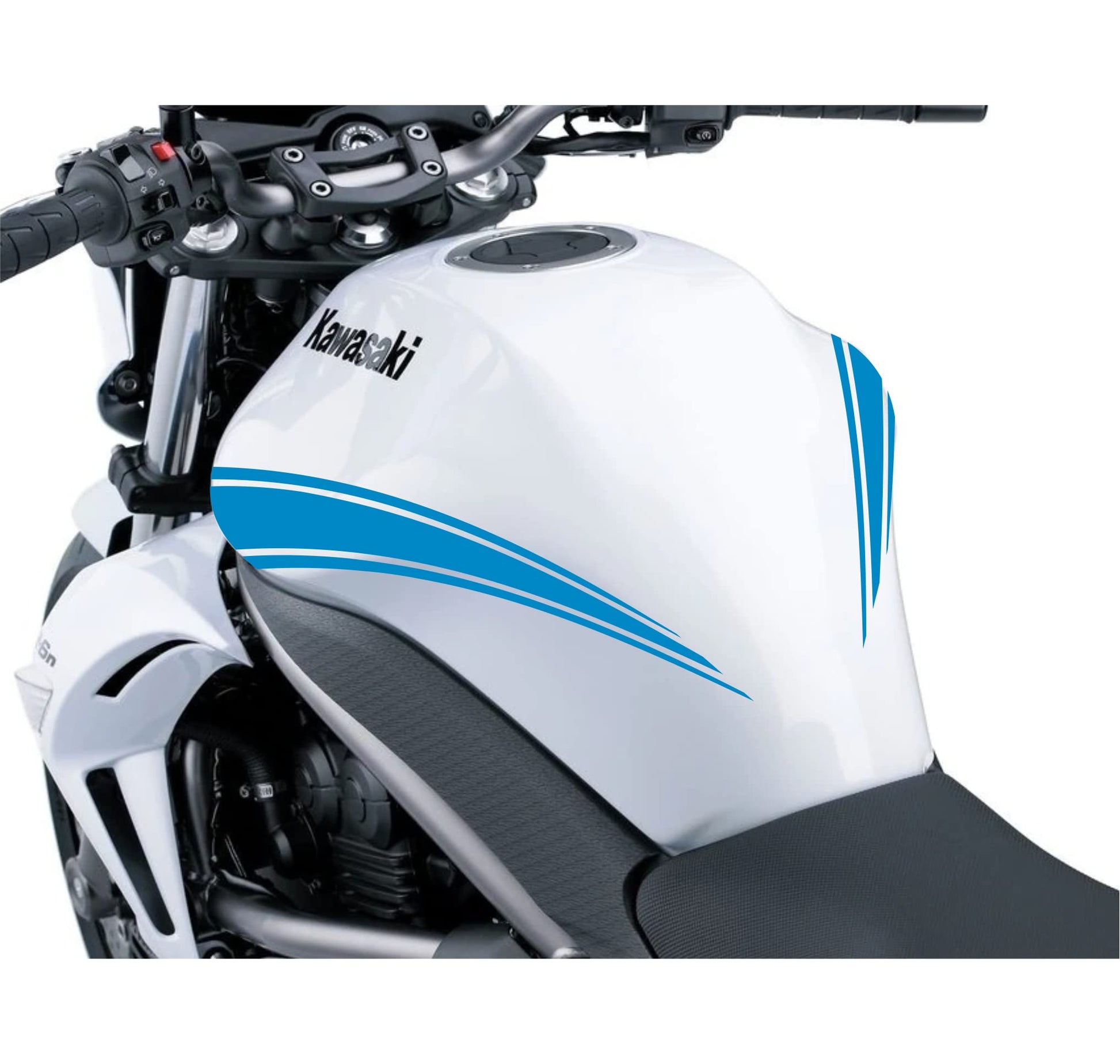 DualColorStampe Adesivi Compatibili con Kawasaki ER-6N (2009-20011) serbatoio DX-SX stickers Moto Motorbike COD.M0147 a €39.99 solo da DualColorStampe