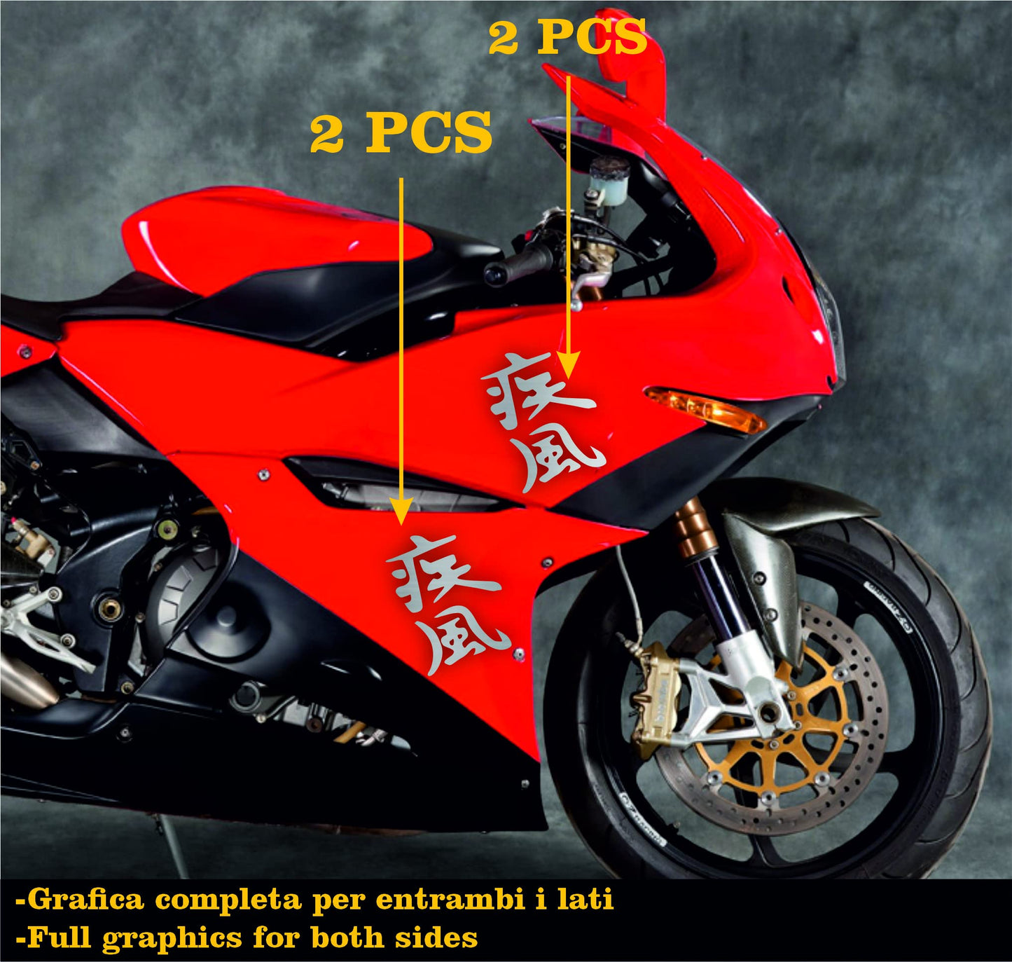 DualColorStampe Adesivi Compatibili con Benelli RS 900 (2004-2006) DX-SX Carena moto decal stickers Design M0171 a €39.99 solo da DualColorStampe