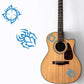 DualColorStampe Adesivi per chitarra classica acustica elettrica basso (kit da 2 pezzi) ragno accessori per chitarra - X0010 a €15.99 solo da DualColorStampe