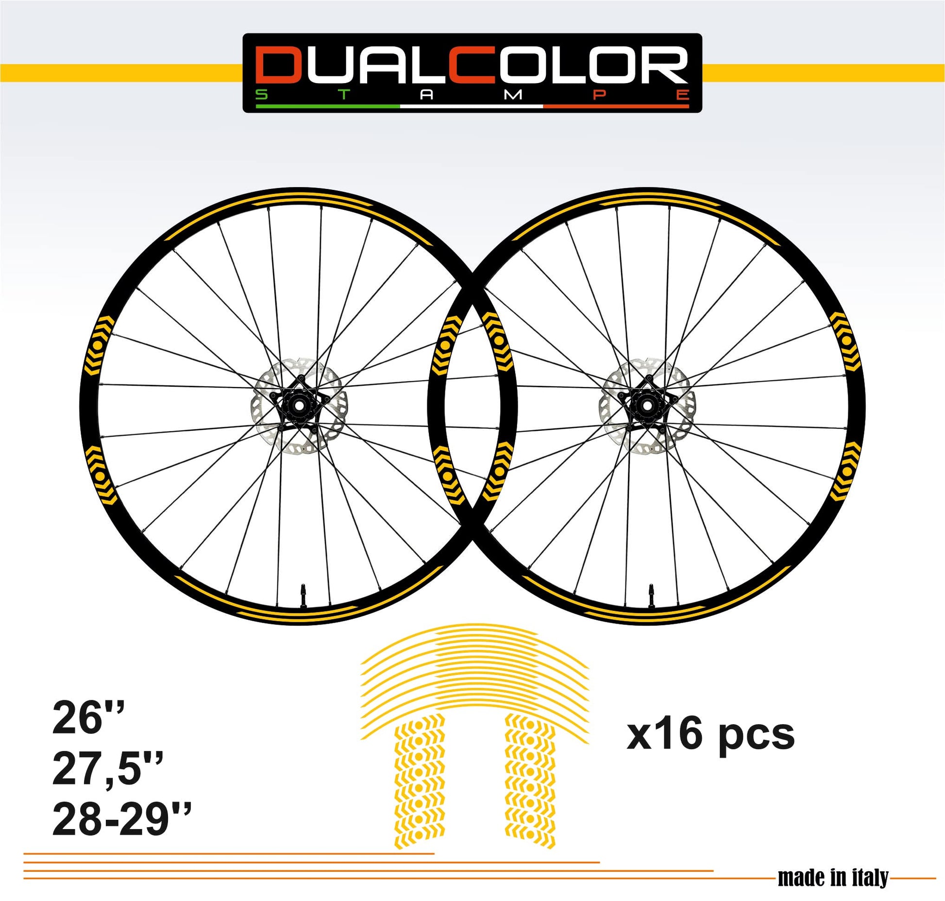 DualColorStampe Adesivi Cerchi Bici 26'' - 27,5'' - 28-29'' Pollici Ruota Bici MTB Bike Stickers Cerchi MTB frecce B0052 a €10.00 solo da DualColorStampe