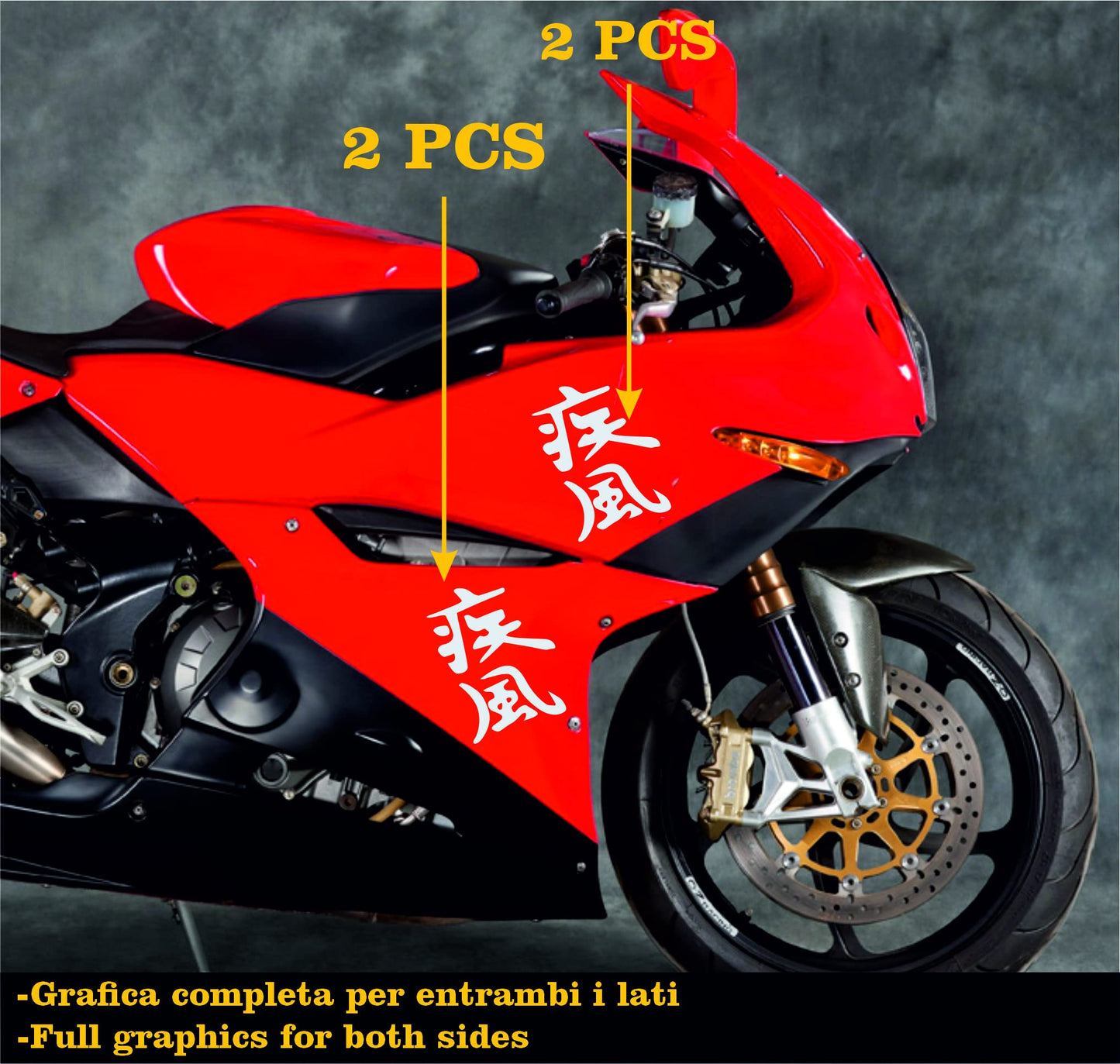 DualColorStampe Adesivi Compatibili con Benelli RS 900 (2004-2006) DX-SX Carena moto decal stickers Design M0171 a €39.99 solo da DualColorStampe