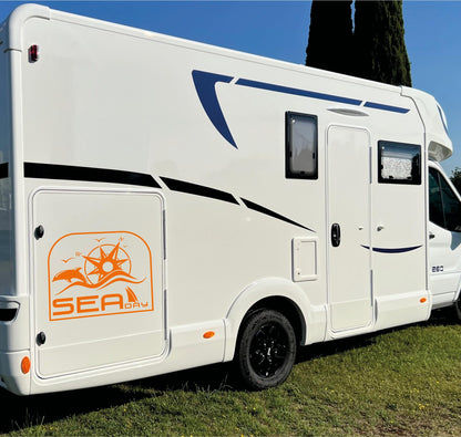 DualColorStampe Adesivi per Camper Compatibili con Adria Arca Bürstner Carthago Chausson Elnagh Mclouis Caravan Motorhome roulotte SEA DAY COD. 0341 a €24.99 solo da DualColorStampe