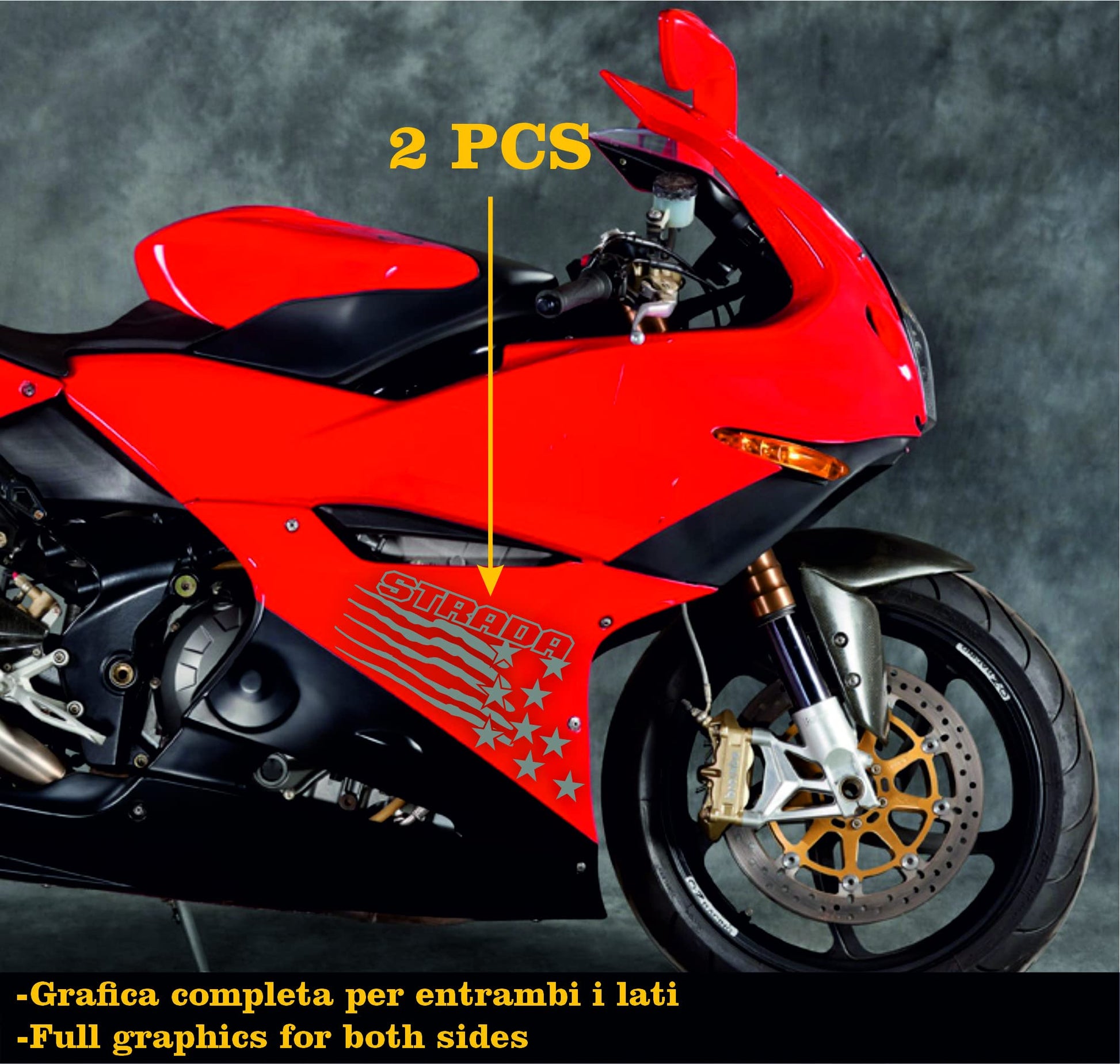 DualColorStampe Adesivi Compatibili con Benelli RS 900 (2004-2006) DX-SX Carena moto decal stickers Stelle Design M0170 a €39.99 solo da DualColorStampe