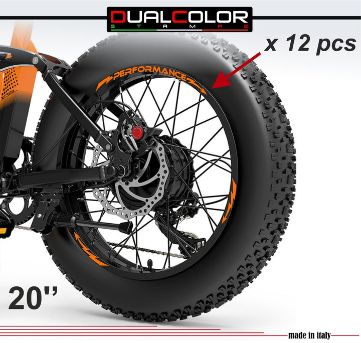 Set Adesivi Riflettenti Per Cerchi Bici Fat Bike Da 20'' – Strisce ONDE In Verde Fluorescente, Impermeabili E Antiusura