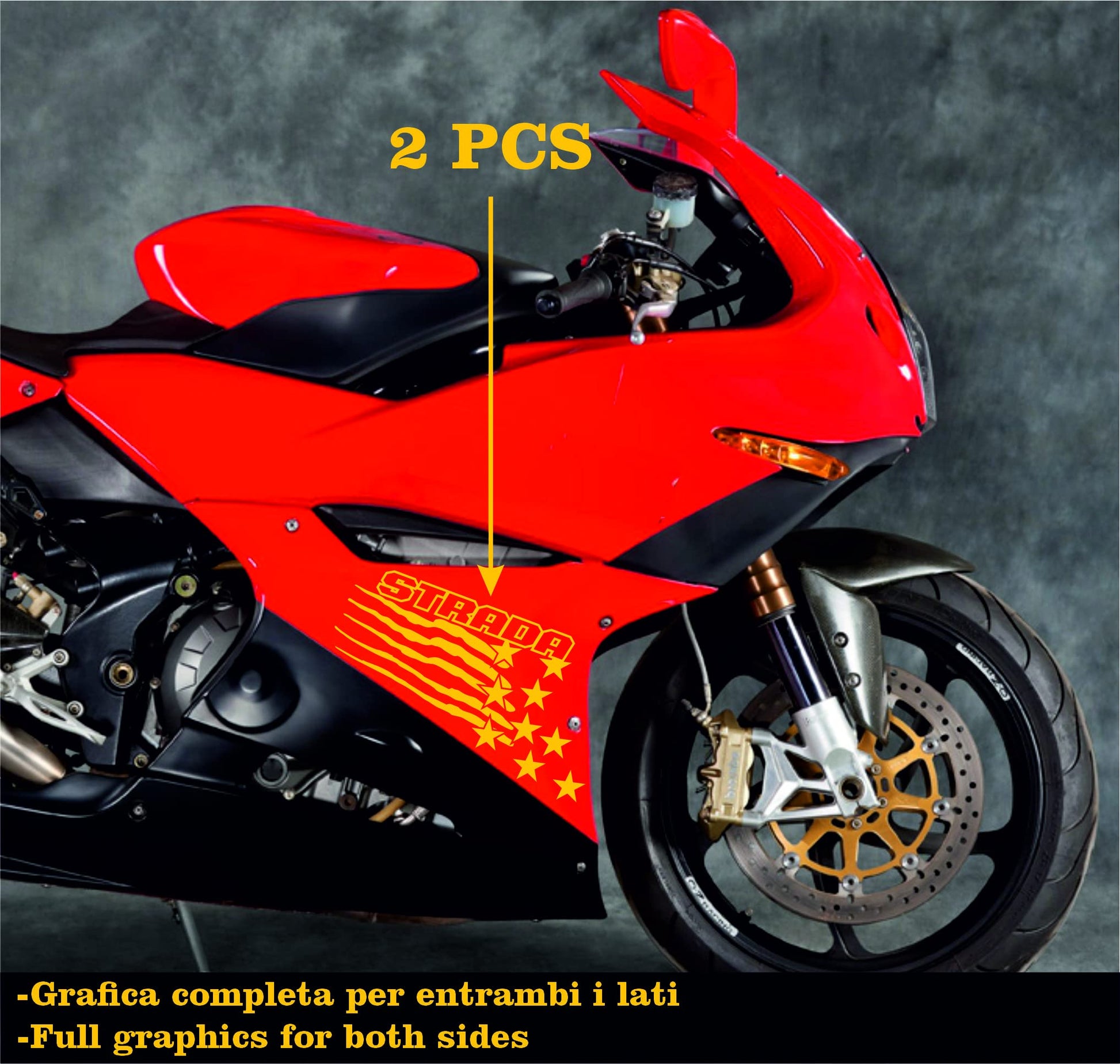 DualColorStampe Adesivi Compatibili con Benelli RS 900 (2004-2006) DX-SX Carena moto decal stickers Stelle Design M0170 a €39.99 solo da DualColorStampe